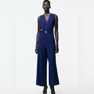 🔥🔥Zara Blue Sleeveless Jumpsuit